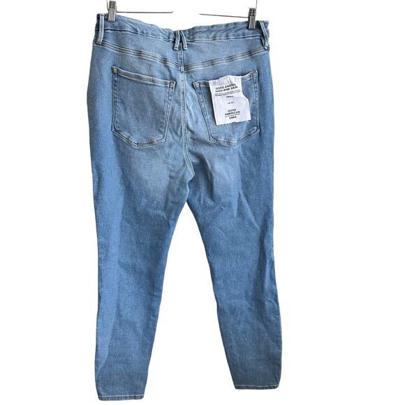 NWT Good American x Zara waist nipping high rise skinny jeans SIZE 18 - Picture 2 of 12